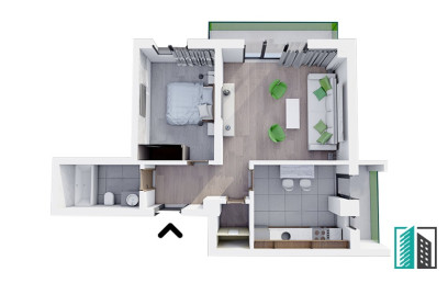 Apartament, 2 camere,  decomandat ,  60 mp , Bucium, de vanzare,  (Visani) 139186