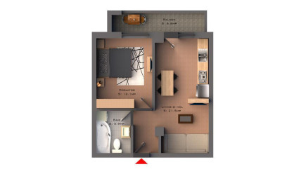 De vanzare apartament, 2 camere,  Open space ,  44 mp , Visani,  (aproape de Family Market) 153792