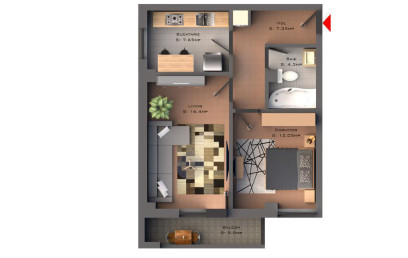 Visani apartament  53 mp , 2 camere,  decomandat , de vanzare,  (aproape de Family Market) 153794